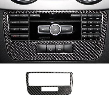 Imagem de LAYGU Carro fibra de carbono ar condicionado tomada painel de controle adesivo guarnição tampa, para Mercedes GLK 2013-2018 acessórios