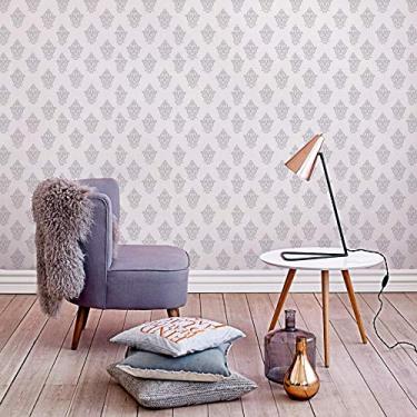 Imagem de Papel de Parede Adesivo Arabesco Hexágono - 45x300 cm