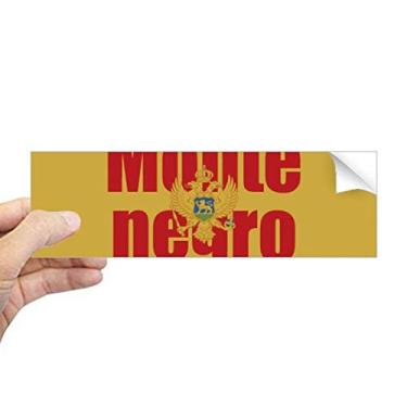 Imagem de DIYthinker Adesivo retangular de para-choque com nome da bandeira do país Montenegro, decalque para janela