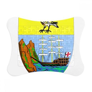 Imagem de Moldura de quebra-cabeça com emblema nacional da África de Santa Helena, enfeite de quebra-cabeça
