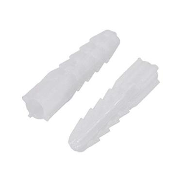 Imagem de 150 pcs 8mm x 40mm âncora plástica parafusos de expansão coluna de tubos de concreto plugue de parede fixing fixing tube branco