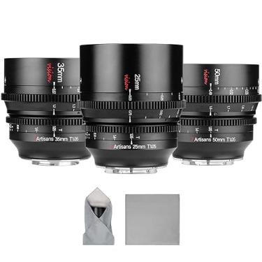 Imagem de 7artisans Lente Cine de grande abertura T1.05 de 25 mm/35 mm/50 mm compatível com suporte RF Canon