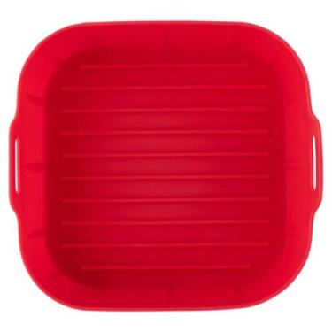 Imagem de Cesto quadrada fritadeira air fryer silicone 19 cm  - Clink, Vermelho