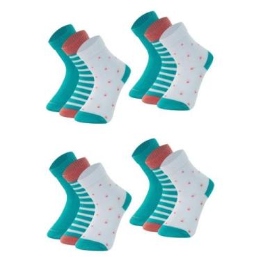 Imagem de 12 Pares De Meias Cano Médio Infantil Kids Bebe Mash De Algodão Cotton