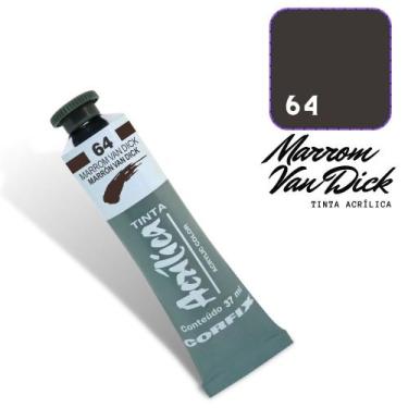 Imagem de Tinta Acrílica 37ml 064 Marrom Van Dick Corfix