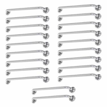 Imagem de Alça de Apoio Inox Barra 80cm Kit 20 Unidades Idoso Deficiente Seguran