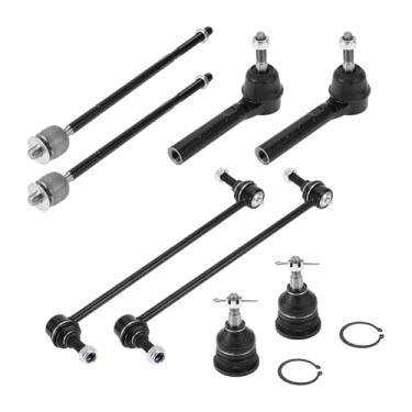 Imagem de X AUTOHAUX Kit de suspensão dianteira com 8 peças, extremidade interna da haste de direção externa, junta inferior esférica para Chrysler Town & Country 2008-2010 para Volkswagen Routan 2009-2011