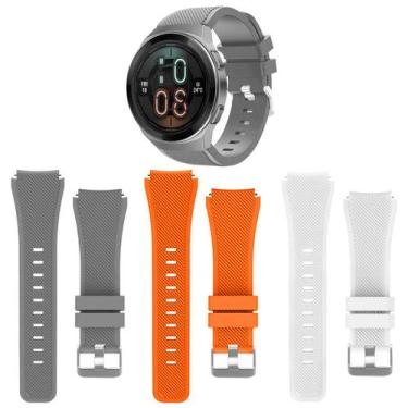 Imagem de Kit 3 Pulseiras 22mm para Huawei GT2e - Estilo no Pulso, Cinza - Laran