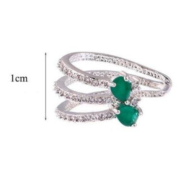 Imagem de Piercing Argola Falso Fake Pressão Pedra Zircônia Orelha - De Castro j