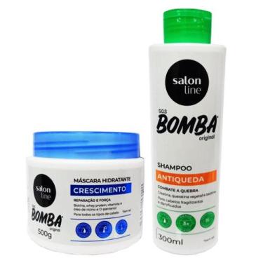 Imagem de Kit Máscara Sos Bomba 500g + Tônico Fortalecedor Antiqueda - Salon Lin