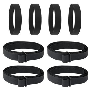 Imagem de XCWT Correias de conector de sofá de sofá secional - Perna de sofá resistente Vel-cro e marcas de borracha para sofá modular de 3 peças - Tiras de gancho e laço mantêm as pernas seccionais do sofá