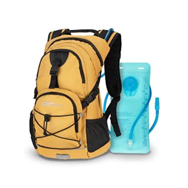 Imagem de Mochila de hidratação de 18L com bolsa de bexiga de água Hydro de 2 litros, mochila leve para ciclismo, caminhada, corrida, escalada, para homens, mulheres e crianças (mostarda)