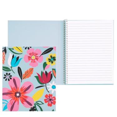 Imagem de kate spade new york Caderno espiral oculto pequeno, caderno de diário de 21 x 17 cm com 112 páginas forradas, floral safári
