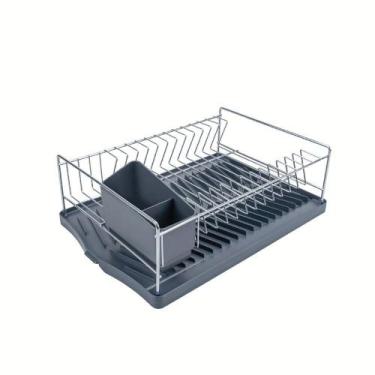 Imagem de Escorredor De Louça Tramontina Plurale Em Aço Com Bandeja Coletora Gra