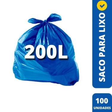 Imagem de SACO PARA LIXO AZUL 200L 85x95 100 UNID M 07 - PK PLAST