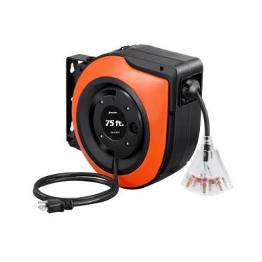 Imagem de Carretel de cabo de extensão retrátil DEWENWILS 75 pés 14/3C SJTOW