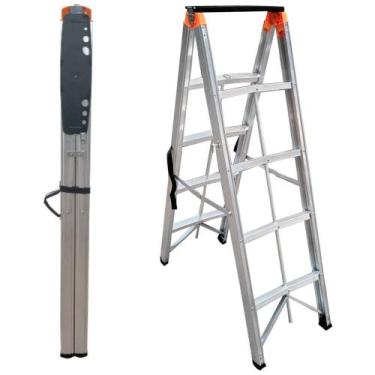 Imagem de Escada Dobrável Palito de alumínio 4 degraus - N24035517 - Conthey