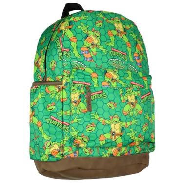Imagem de Mochila TMNT Nickelodeon Teenage Mutant Ninja Turtles Mayhem Character Kids School Bookbag, Laranja, One Size, Clássico
