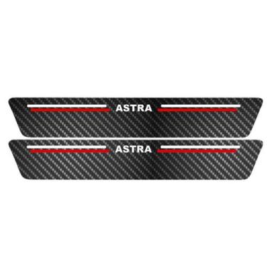 Imagem de Kit Soleira Protetora Porta Premium Red Carbono Astra 2PT  - Jhow Ades