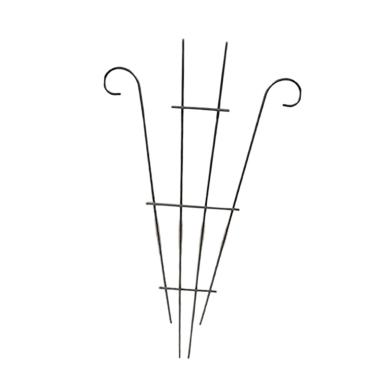 Imagem de IEUDNS Suporte para vasos de plantas, treliça, suporte para flores, vasos de flores à prova de ferrugem, estrutura de ferro, para plantas, para e, Preto