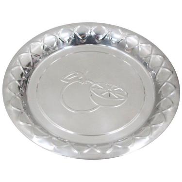 Imagem de Bandeja Em Aço Inox Redonda 22cm