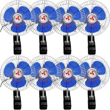 Imagem de Kit 8 Mini Ventilador Veicular Carro Ônibus Caminhão De 15cm