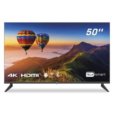 Imagem de Smart TV Led 50" HQ 4K 3 HDMI 2 Usb Wi-Fi Android 11 Preto Bivolt