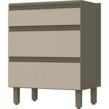 Imagem de Balcão Henn Connect 3 Gavetas 60 Cm3-35 Duna/Cristal