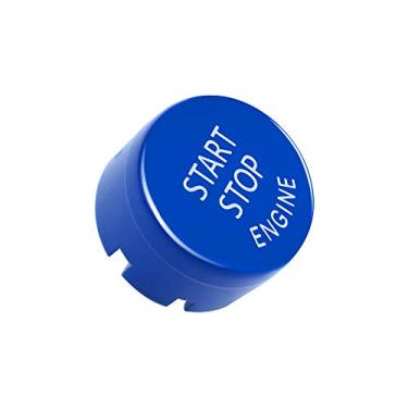 Imagem de DKMUS Botão de ignição de energia de substituição do interruptor do motor Start Stop para BMW 1 2 3 4 5 6 7 X1 X3 X4 X5 X6 Series 2010-2016 (azul)