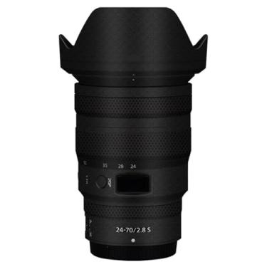 Imagem de Adesivo de câmera antiarranhões com tampa de lente para Nikon z 24-70 mm F2.8S Película protetora decalque protetor corporal 24-70 2,8 (contorno preto brilhante)