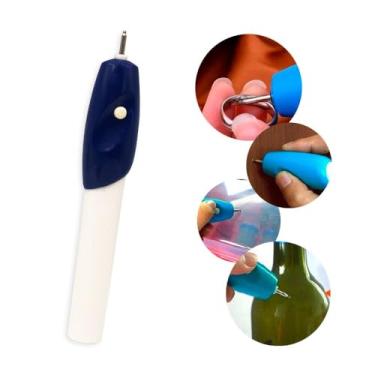 Imagem de Caneta Gravadora Elétrica para Objetos, 19cm, Grava em Metal, Madeira, Vidro e Plástico, Alimentação por Pilhas AA