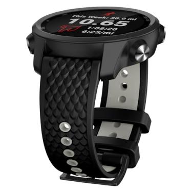 Imagem de ISABAKE Pulseira de relógio de 20 mm compatível com Coros Pace 2/Coros Apex 42 mm/Apex 2, pulseira de substituição de silicone macio de liberação rápida para relógio inteligente Coros Pace 2 feminino