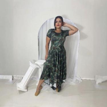 Imagem de Vestido de Dança Coreografia Plus Size TODO EXÉRCITO Moda Evangélica -