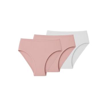 Imagem de Kit com 3 Calcinhas Alta Liz 50231 Colorido, Rosa, XG