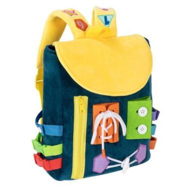 Imagem de Busy Board  Mochila infantil com fivelas e brinquedos para atividades 