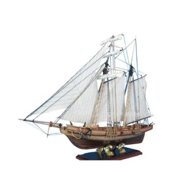 Imagem de HAPYLY Escala DIY Hobby Navio de Madeira Ciência Equipmen Montagem Kits de Barco Kit Decoração Brinquedo Presente (1:70)