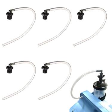 Imagem de Tubo de conexão de garrafa umidificador compatível com concentrador de oxigênio EverFlo 5L, gerador de O2, umidificador adaptador de copo de água, cotovelo, 30 cm, 5 peças