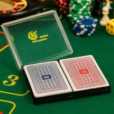 Imagem de Kit Jogo De Baralho Plástico Lavável 54 Cartas SQ-3389 - SOQUALIDADE