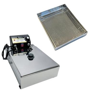 Imagem de Kit Fritadeira Elétrica Industrial Cuba Antichamas 5 Litros com Escorredor M(220)