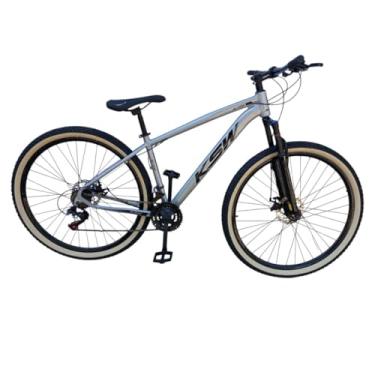 Imagem de Bicicleta Aro 29 Ksw Adulto 21 velocidades Suspensão Dianteira 80mm Pneu Faixa Amarelo (PRATA/PRETO, 15)