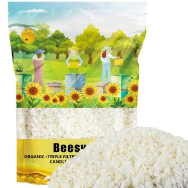 Imagem de Pellets de cera de abelha CARGEN Natural White 428g para projetos de b