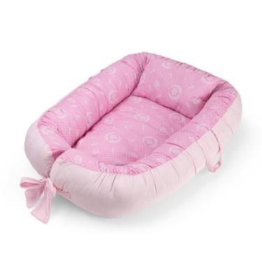 Imagem de Ninho Redutor de Berço de Bebê Menina Menino com Travesseiro e laço - 