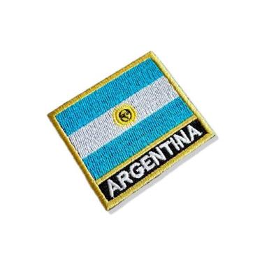 Imagem de BP0032N-001 Bandeira Argentina Patch Bordado 7,5x6,3cm - BR44