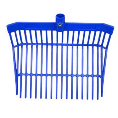 Imagem de Generic Cabeça de substituição para garfo de esterco, com dentes angulares, cabeça de garfo inclinado, ancinho para esterco de cavalo para jardinagem, Azul