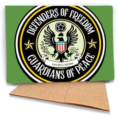Imagem de Fava Bean Productions Cartão de agradecimento do serviço militar para soldado do exército (1 cartão premium, 12 x 17 cm, mensagem dentro) Obrigado pelo seu serviço - 521