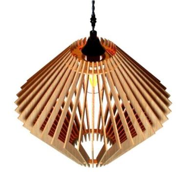 Imagem de Luminária Teto Tipo Pendente Safira Mdf - Completa Mdf Cru - LENOBRE