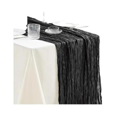 Imagem de Corredor de Mesa de Gaze Boho (10 Peças, 40x270cm) - Decoração Românti