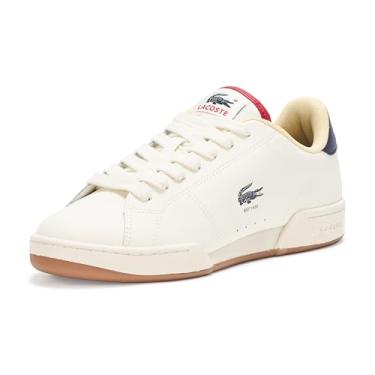 Imagem de Lacoste Tênis masculino Carnaby Cup, branco/chiclete, 44