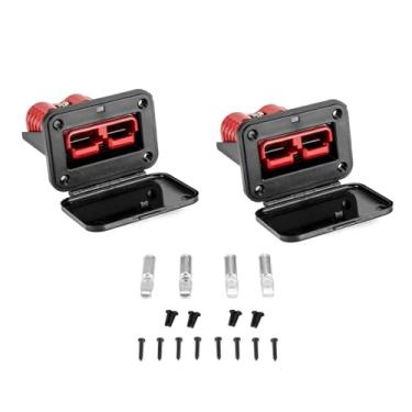 Imagem de NATEFEMIN 2 peças 600V 50A bateria conector de conexão rápida/desconexão painel de montagem com tampa para 6AWG-16AWG