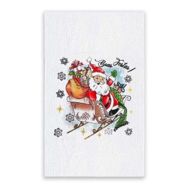 Imagem de Pano De Prato Natal Gigante Algodão 75cm X 52cm